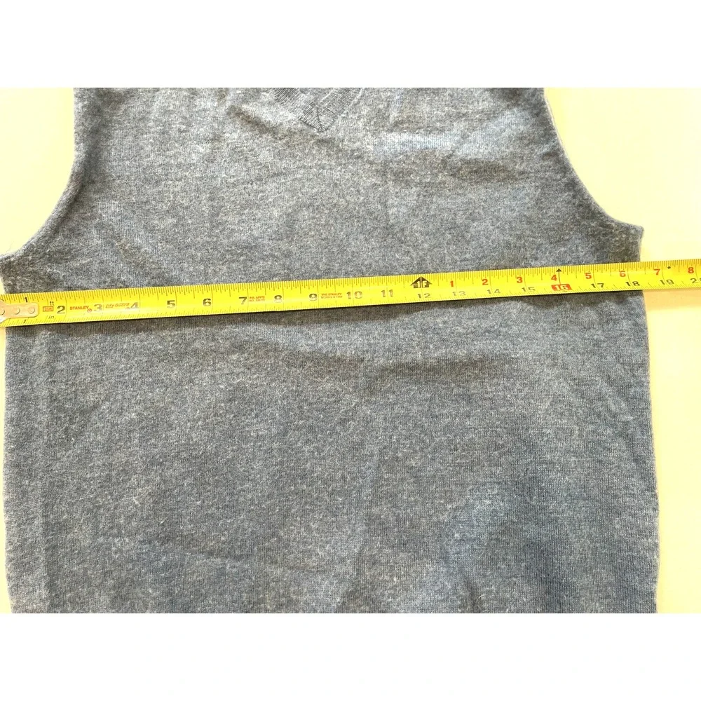 Banana Republic 100% Merino Wool Sweater Vest Size Men's Medium Blue Fall Preppy